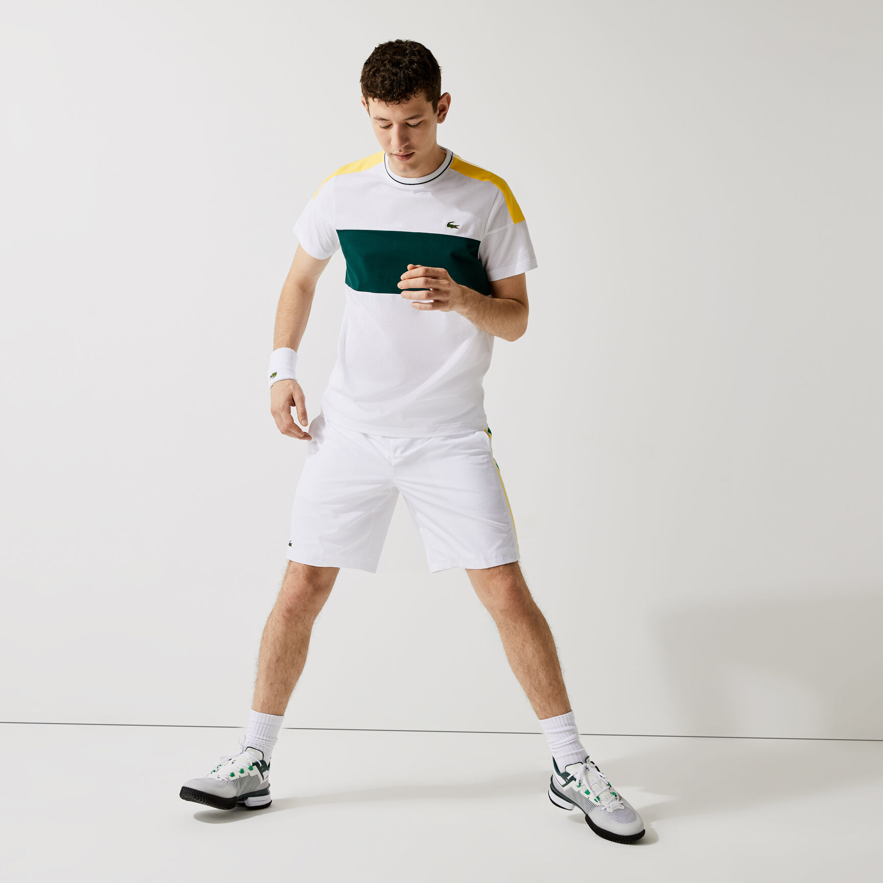 Men&rsquo;s Lacoste SPORT Ultra-Light Colorblock Cotton T-shirt