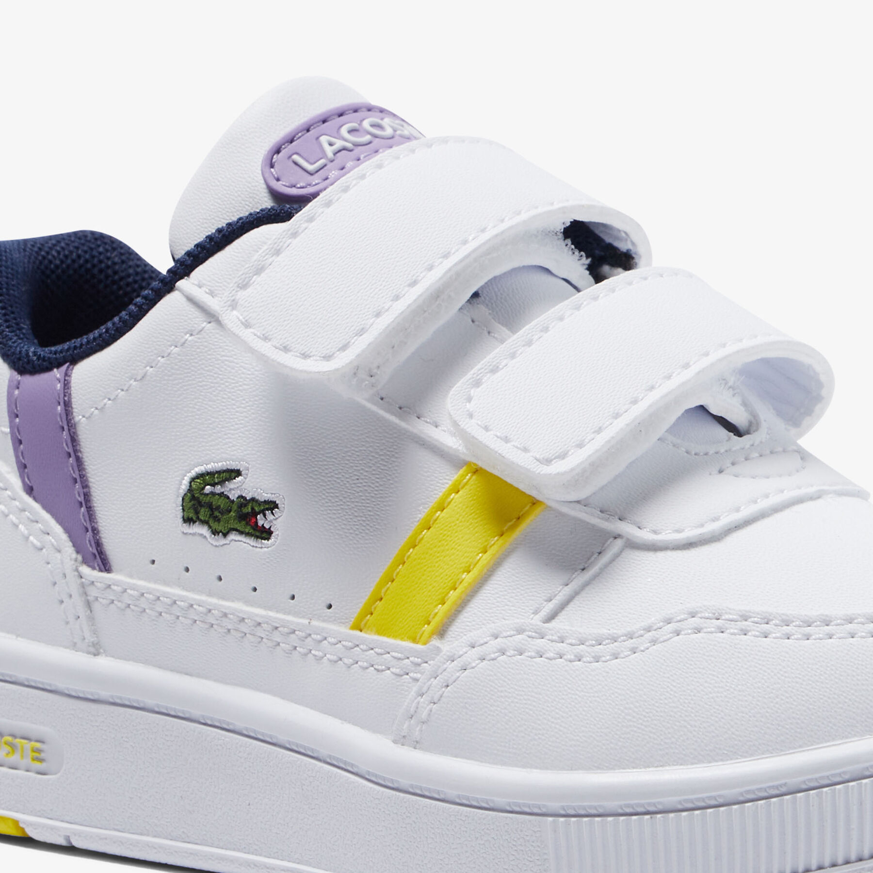 infants  lacoste t clip synthetic colour pop trainers