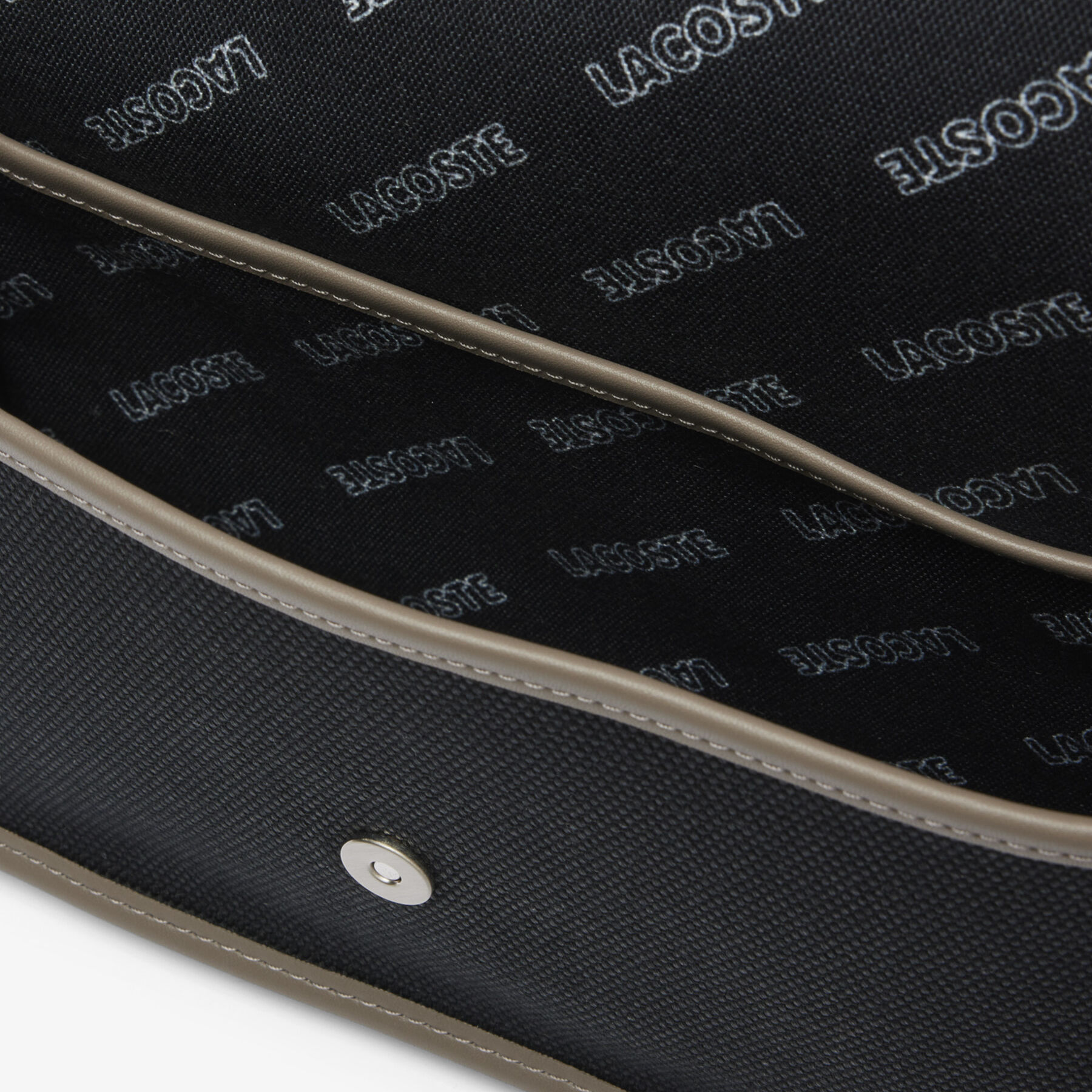 lacoste heritage canvas flap close bag
