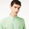 lacoste regular fit striped linen shirt