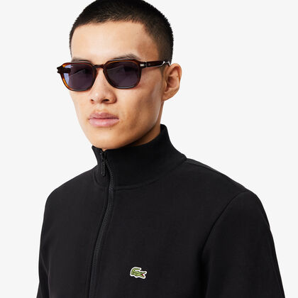 Zip-up High Neck Fleece Sweatshirt