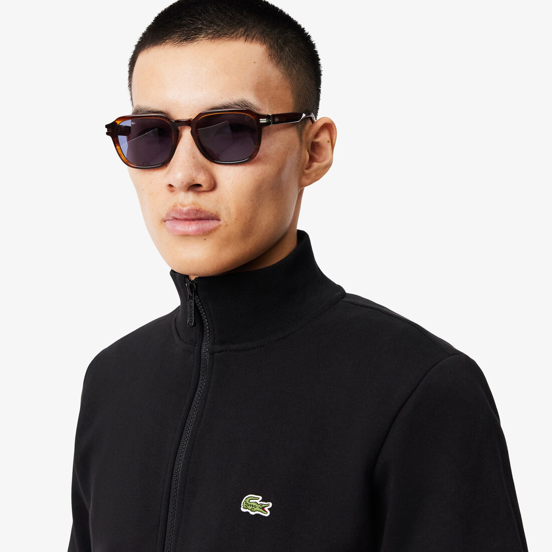 سويت شيرت من الصوف بسحاب وياقة عالية Zip-Up High Neck Fleece Sweatshirt - SH9622-00-031