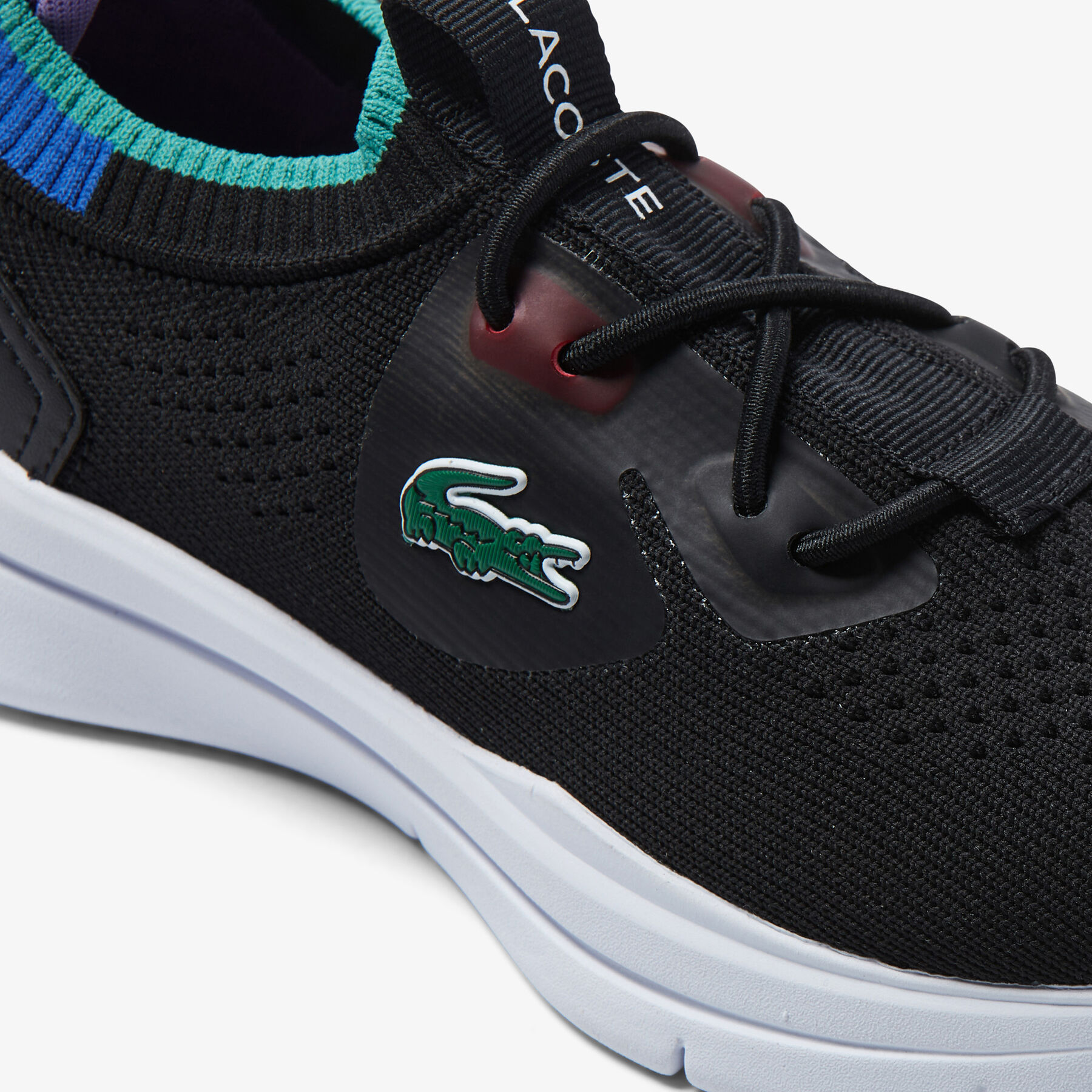 Children's Lacoste Run Spin Knit Textile Color Contrast Sneakers children s lacoste run spin knit textile color contrast sneakers