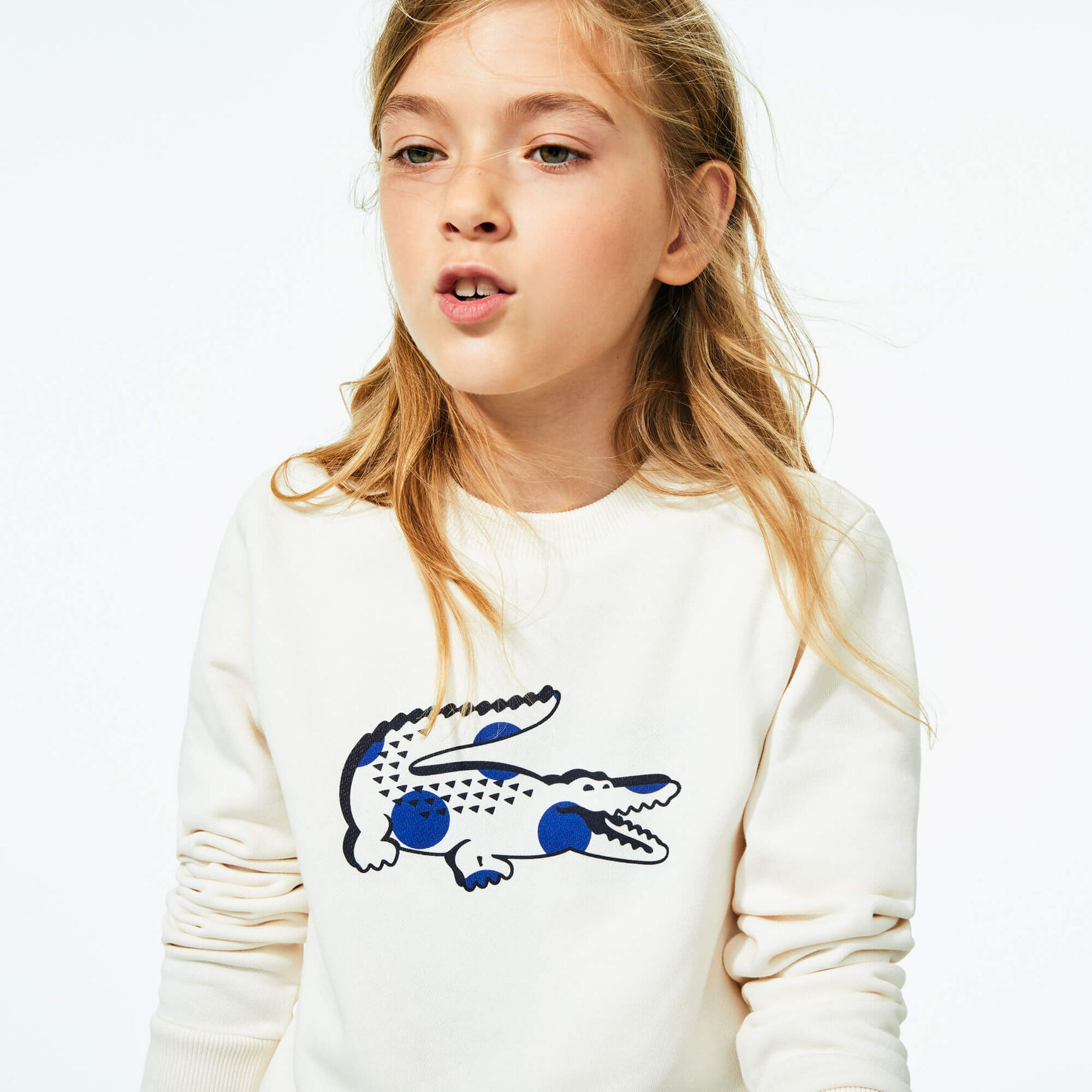 Girl’s Crocodile Print Fleece Sweatshirt Girl’s Crocodile Print Fleece Sweatshirt