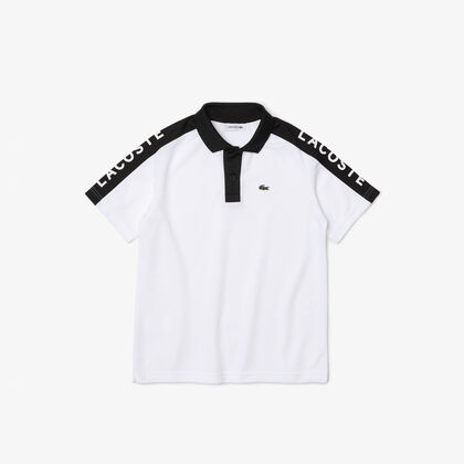 Boys’ Lacoste Lettered Bands Breathable Piqué Polo Shirt