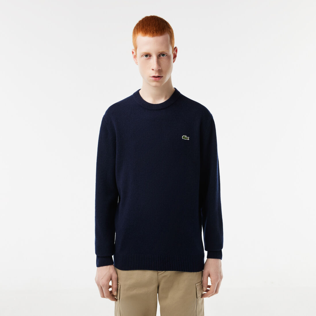 Men's Crew Neck Wool Sweater - AH1988-00-166