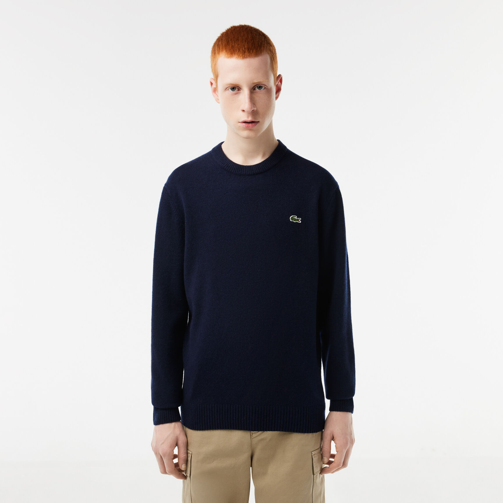 Men's Crew Neck Wool Sweater - AH1988-00-166