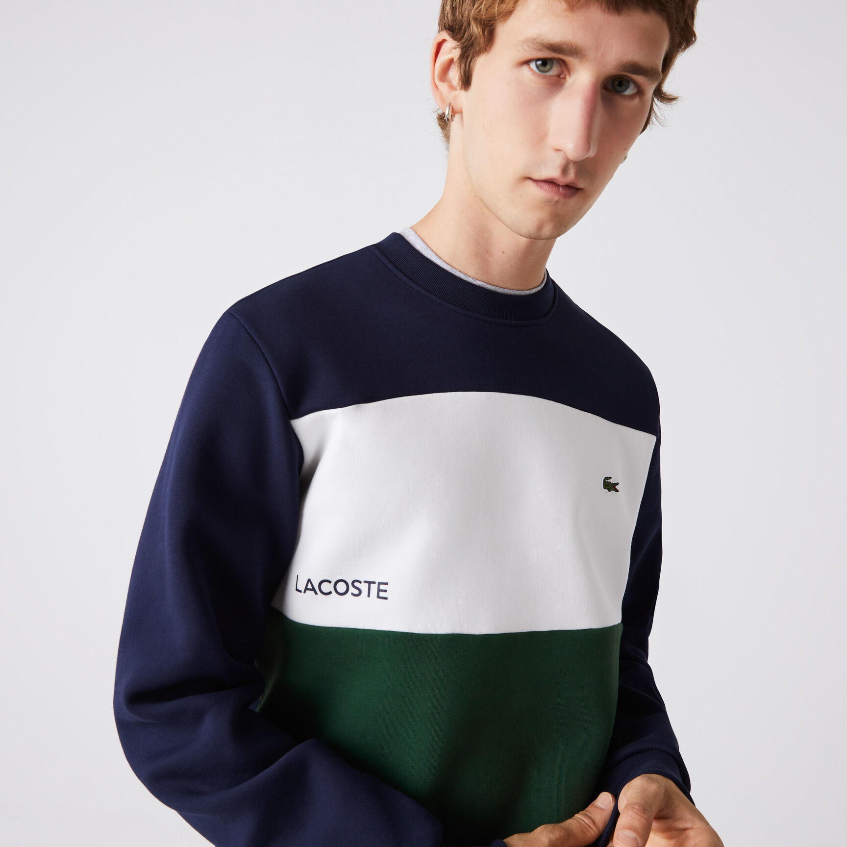 Men’s Lacoste Branded Color-Block Sweatshirt Men’s Lacoste Branded Color-Block Sweatshirt