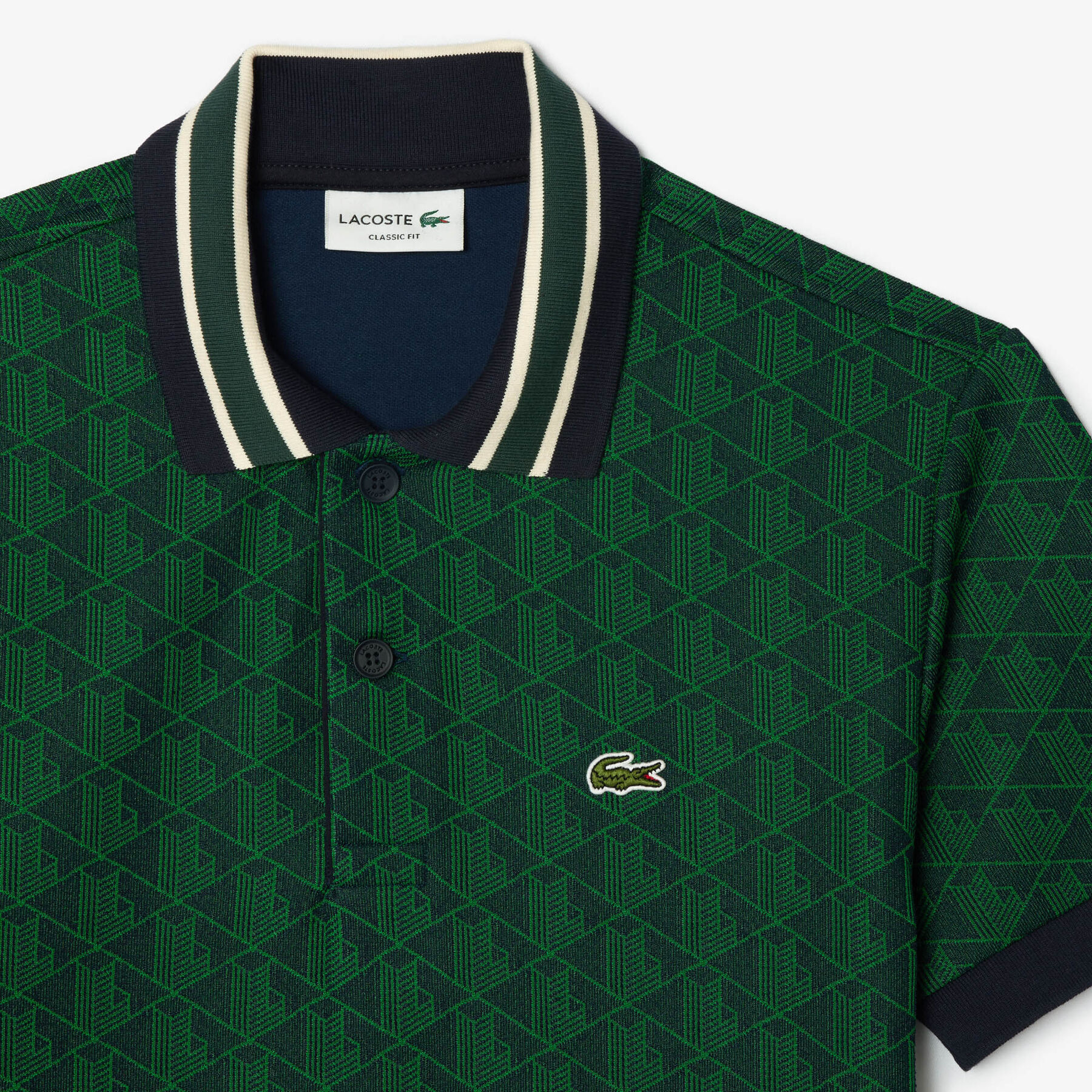 Classic Fit Monogram Jacquard Polo Shirt Classic Fit Contrast Collar Monogram Motif Polo Shirt - DH1417-00-IQ0