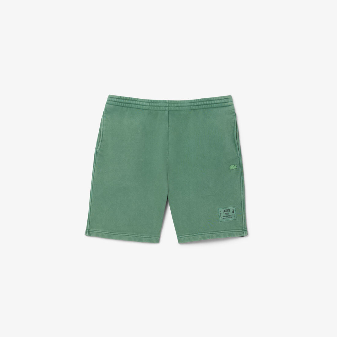 Washed Effect Cotton Fleece Shorts Washed Effect Cotton Fleece Shorts - GH9925-00-132