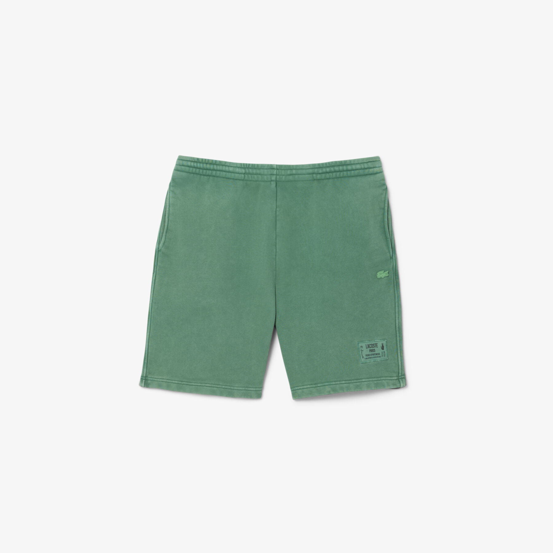 Washed Effect Cotton Fleece Shorts lacoste washed effect cotton fleece shorts