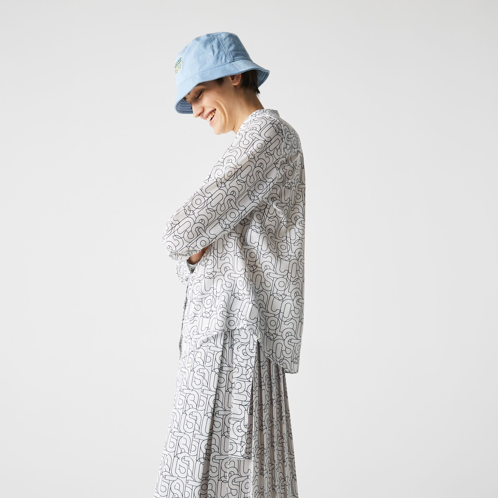 Women’s Lacoste Print Relaxed Fit Flowy Shirt Women’s Lacoste Print Relaxed Fit Flowy Shirt