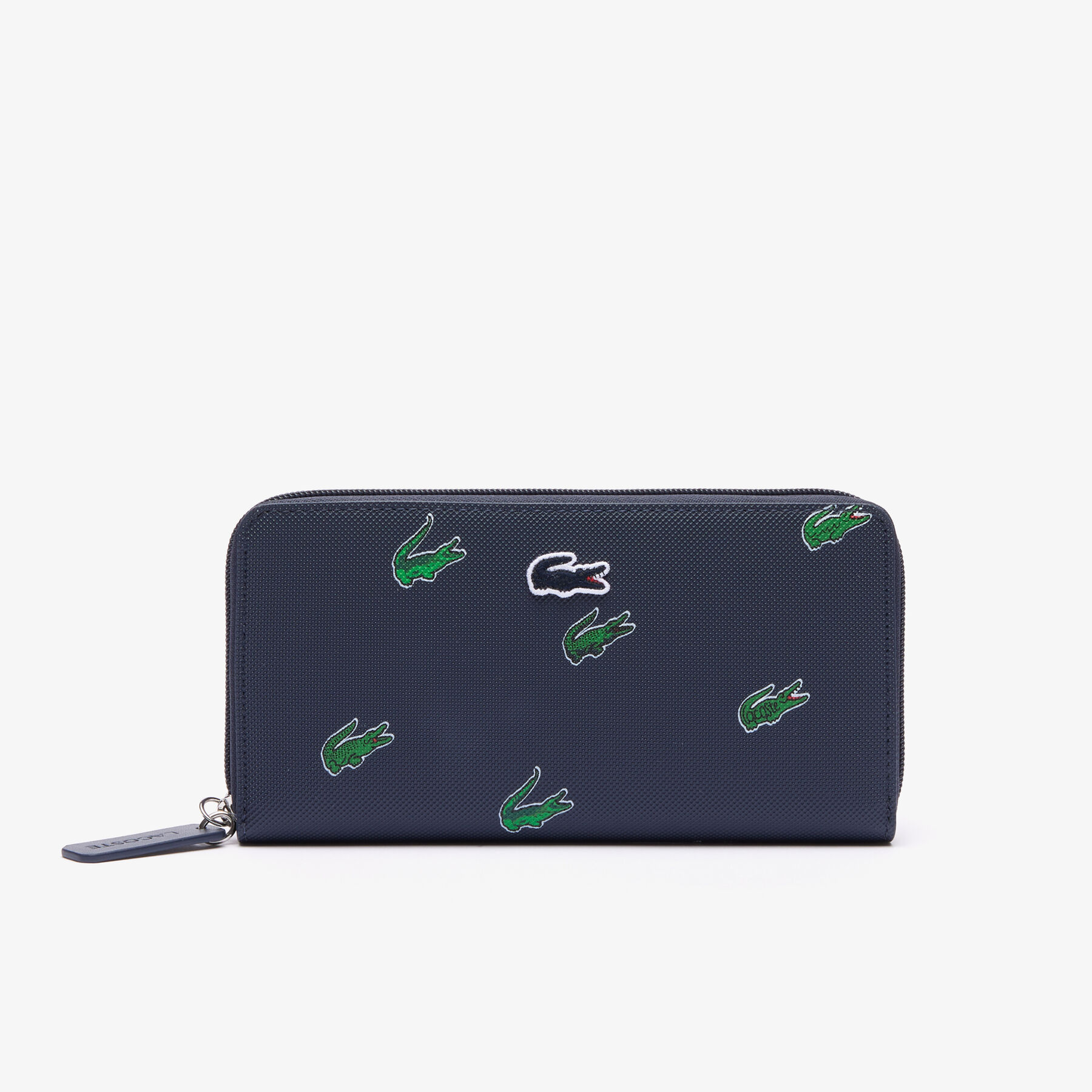 Zipped Croc Print Wallet لاكوست zipped croc print wallet