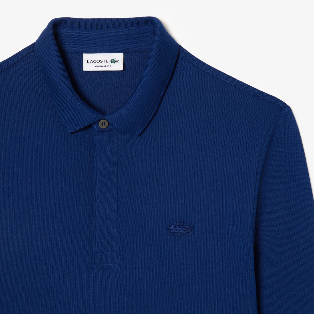 قميص بولو بيكيه باريسي بقصة عادية Smart Paris long sleeve stretch cotton Polo Shirt - PH2481-00-F9F