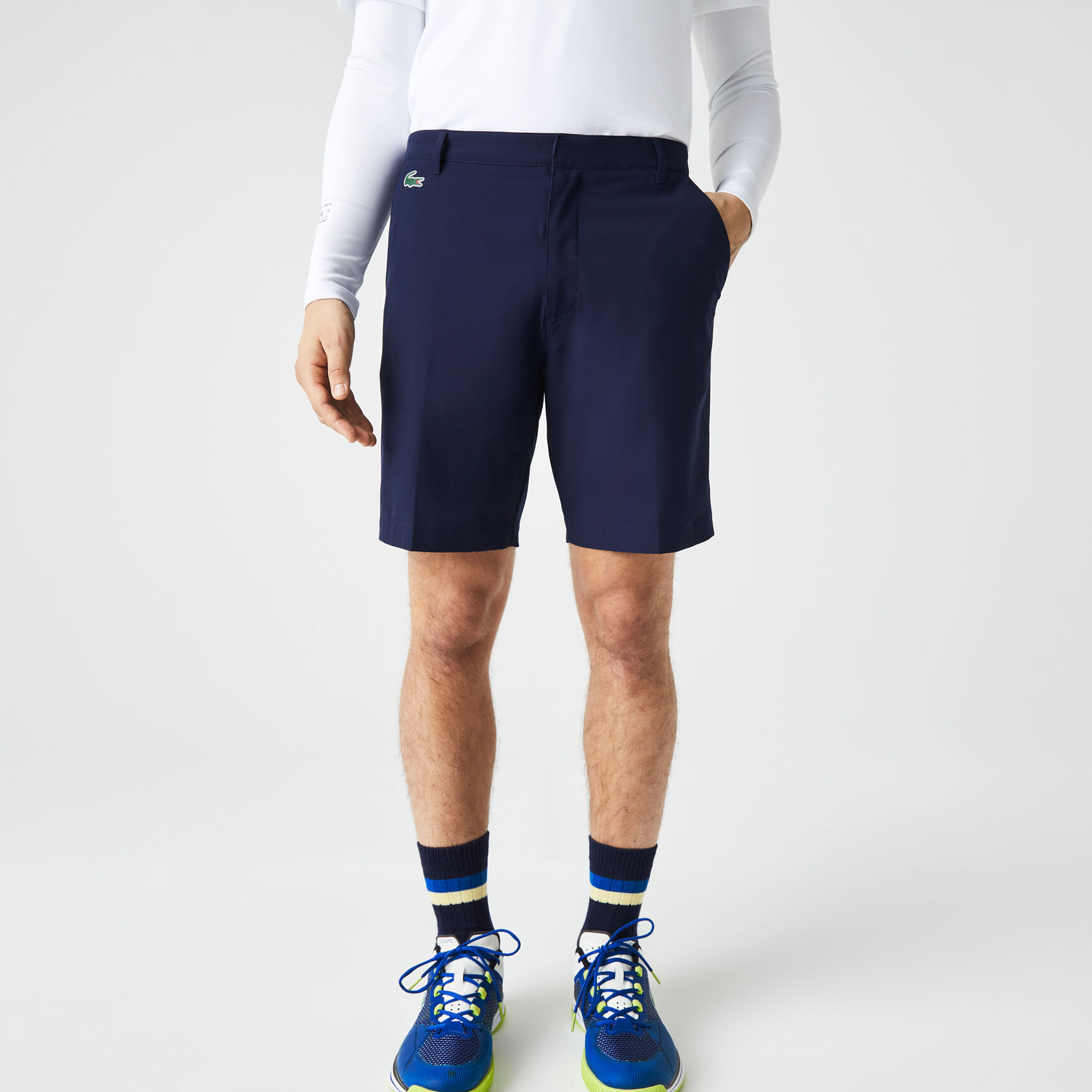 شورت برمودا غولف نسيج مطاطي خفيف للرجال مجموعة Lacoste SPORT شورت برمودا غولف نسيج مطاطي خفيف للرجال مجموعة Lacoste SPORT