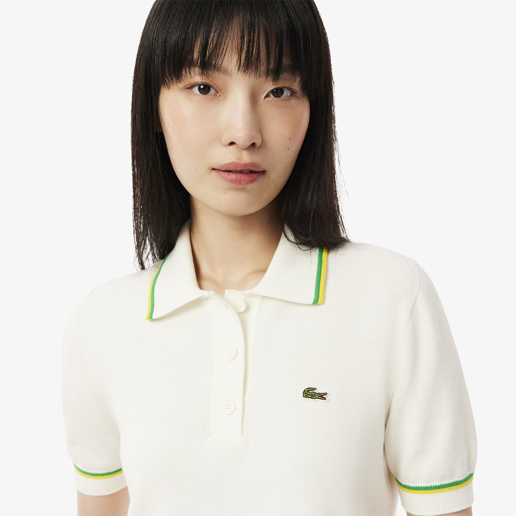 Cropped 3D Seamless Stretch Cotton Polo Shirt - AF9283-00-DII