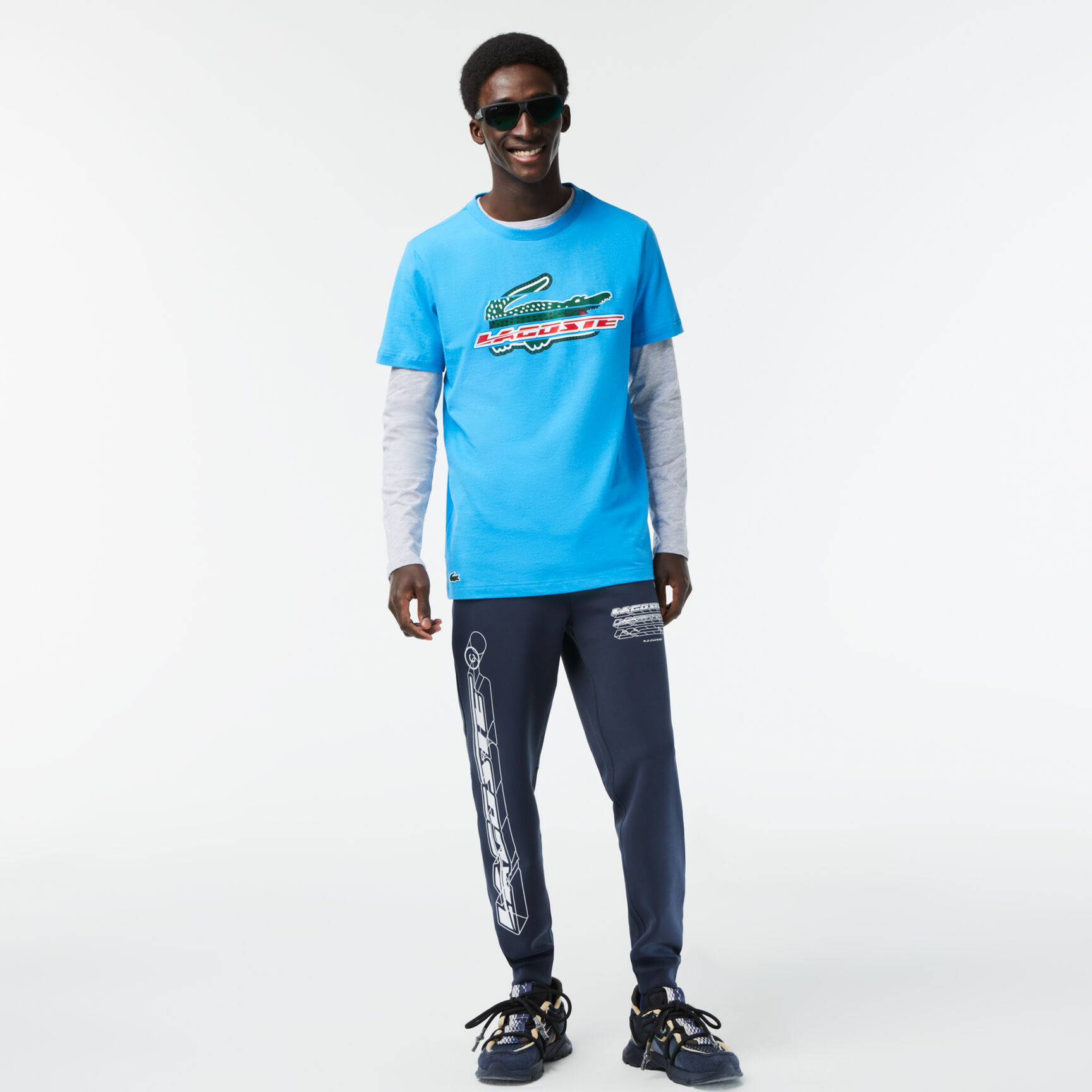 تيشيرت لاكوست قطن عضوي بقصة عادية للرجال مجموعة Lacoste SPORT تيشيرت لاكوست قطن عضوي بقصة عادية للرجال مجموعة Lacoste SPORT