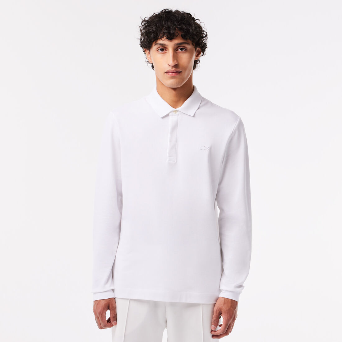 Smart Paris long sleeve stretch cotton Polo Shirt - PH2481-00-001