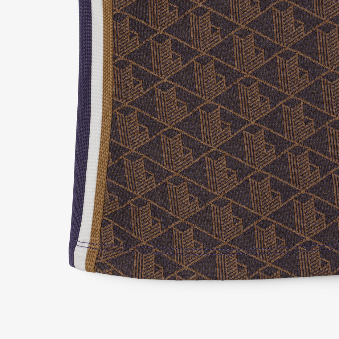 قميص بولو جاكار أحادي اللون بقصّة ضيقة Slim Fit Monogram Jacquard Polo Shirt - DF3364-00-9I4