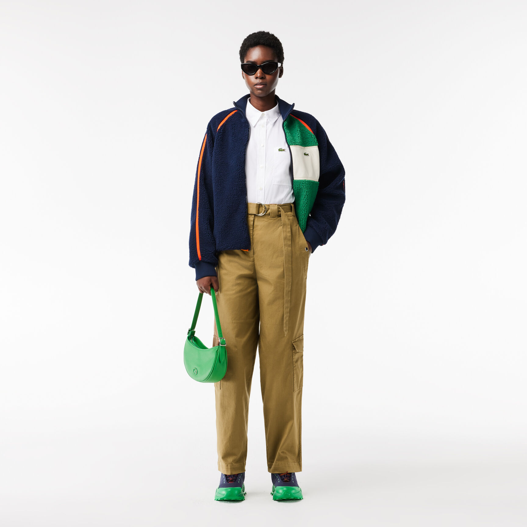 قميص لاكوست × باندير بوبلين قطني مخطط Stretch Cotton Gabardine Cargo Pants - HF0787-00-SIX