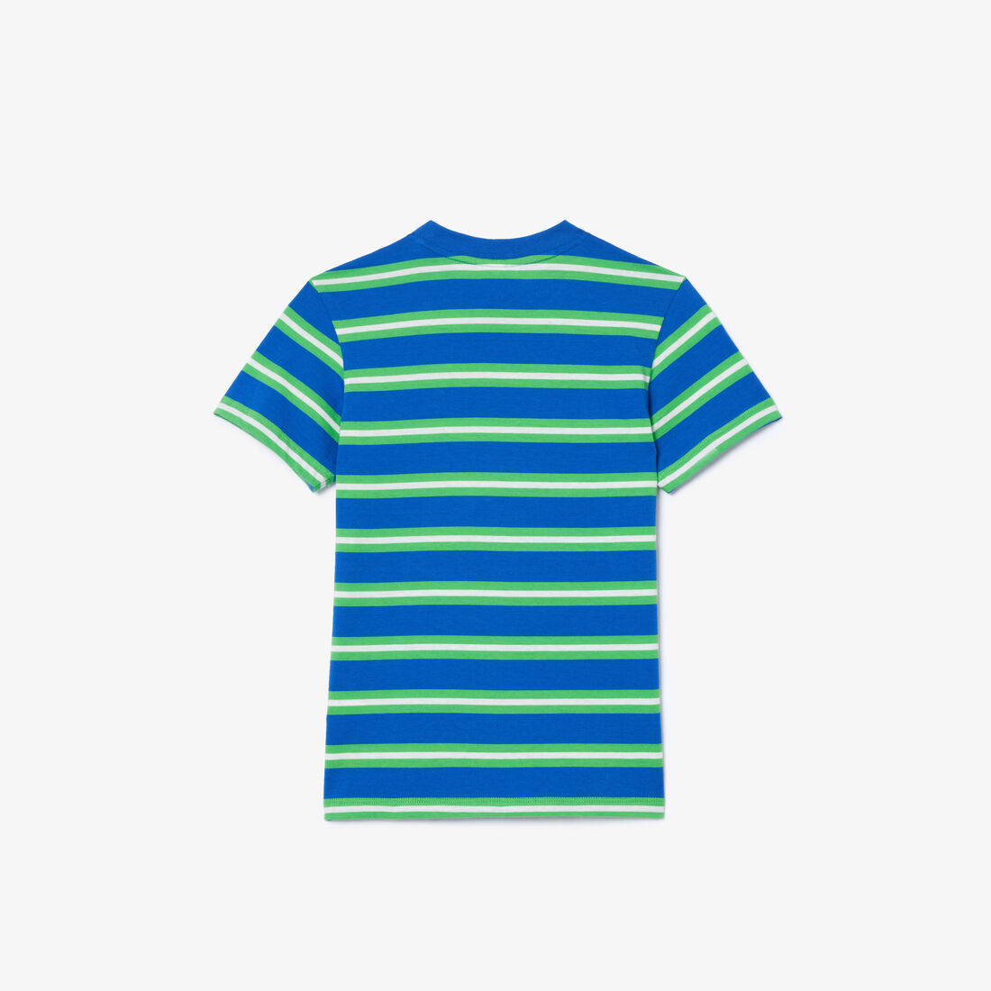 تي شيرت جيرسيه قطني بطبعة خطوط للأطفال Kids' Lacoste Stripe Print Cotton Jersey T-shirt - TJ7122-00-IU1