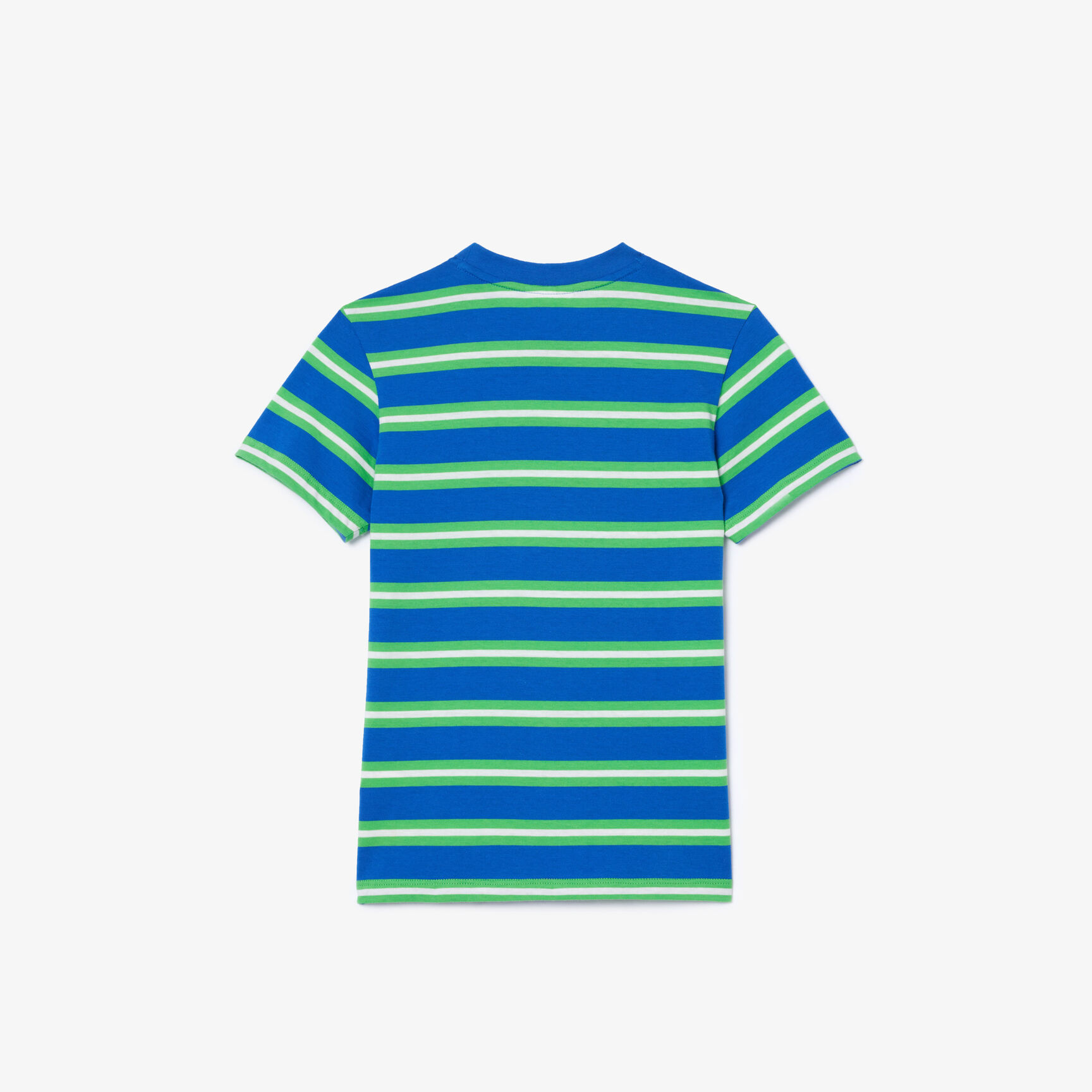تي شيرت جيرسيه قطني بطبعة خطوط للأطفال Kids' Lacoste Stripe Print Cotton Jersey T-shirt - TJ7122-00-IU1