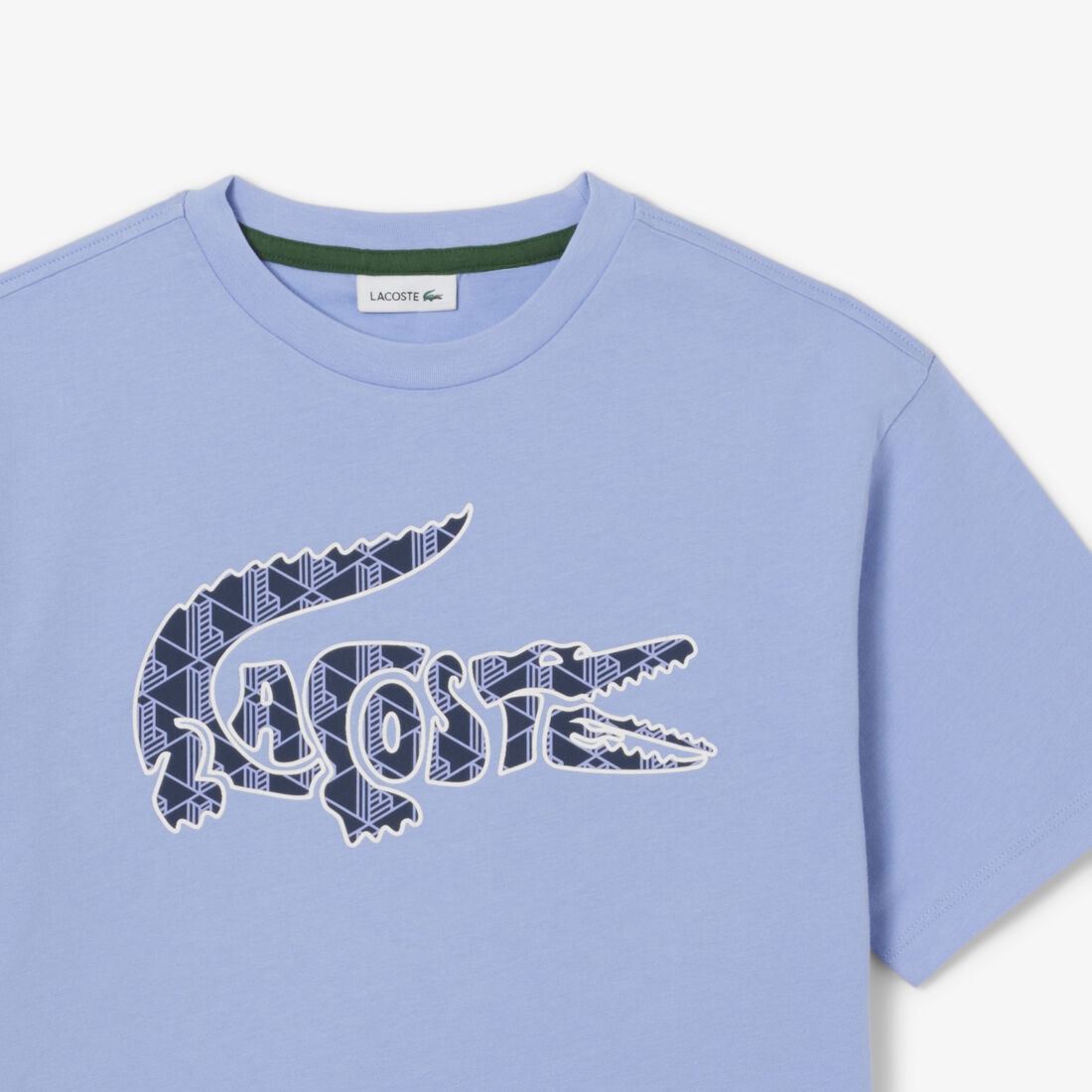 تي شيرت قطني بطبعة مونوغرام Monogram Print Cotton T-shirt - TJ0991-00-5QD