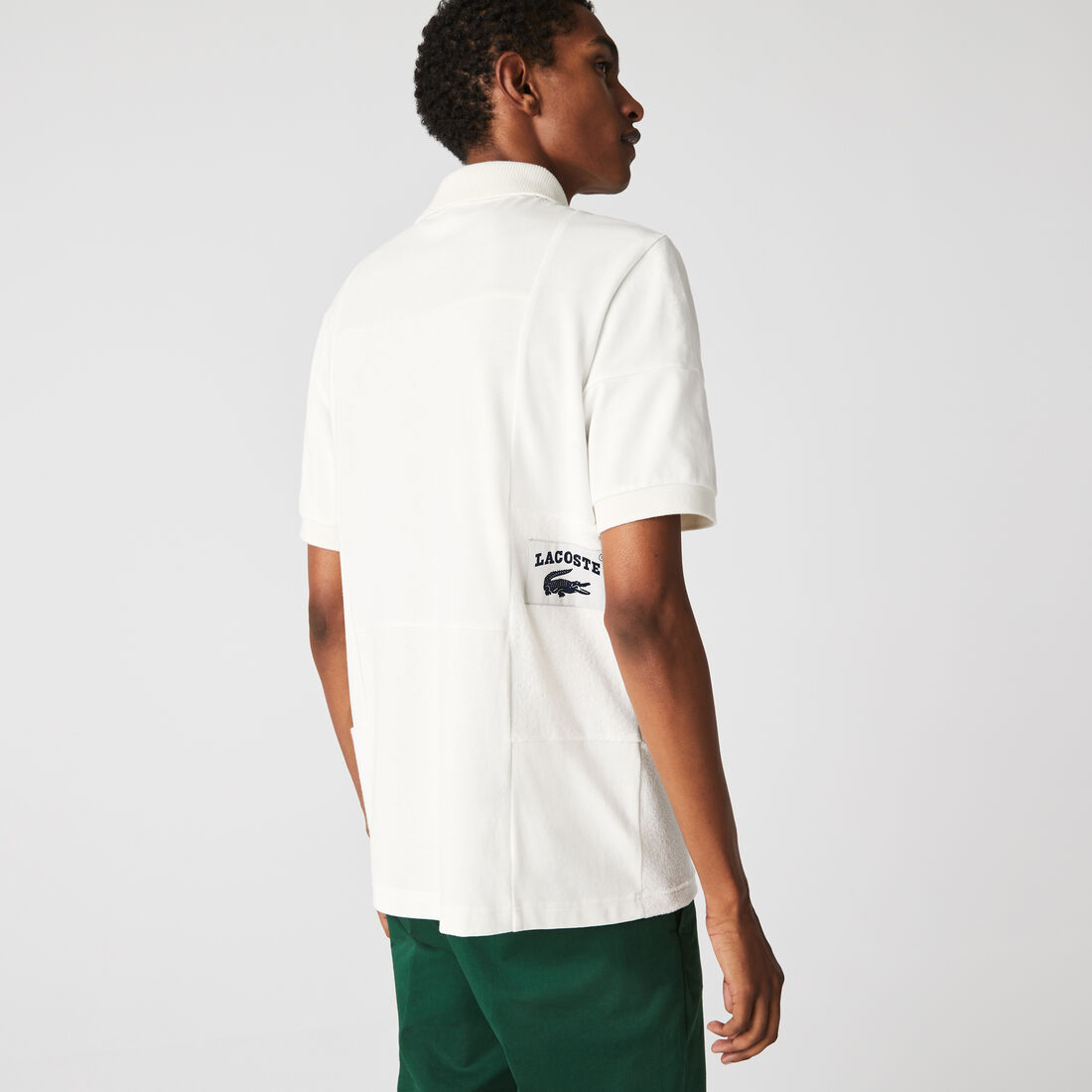 Men’s Lacoste L!VE Heritage Relaxed Fit Piqué And Bouclé Polo Shirt Men’s Lacoste L!VE Heritage Relaxed Fit Piqué And Bouclé Polo Shirt
