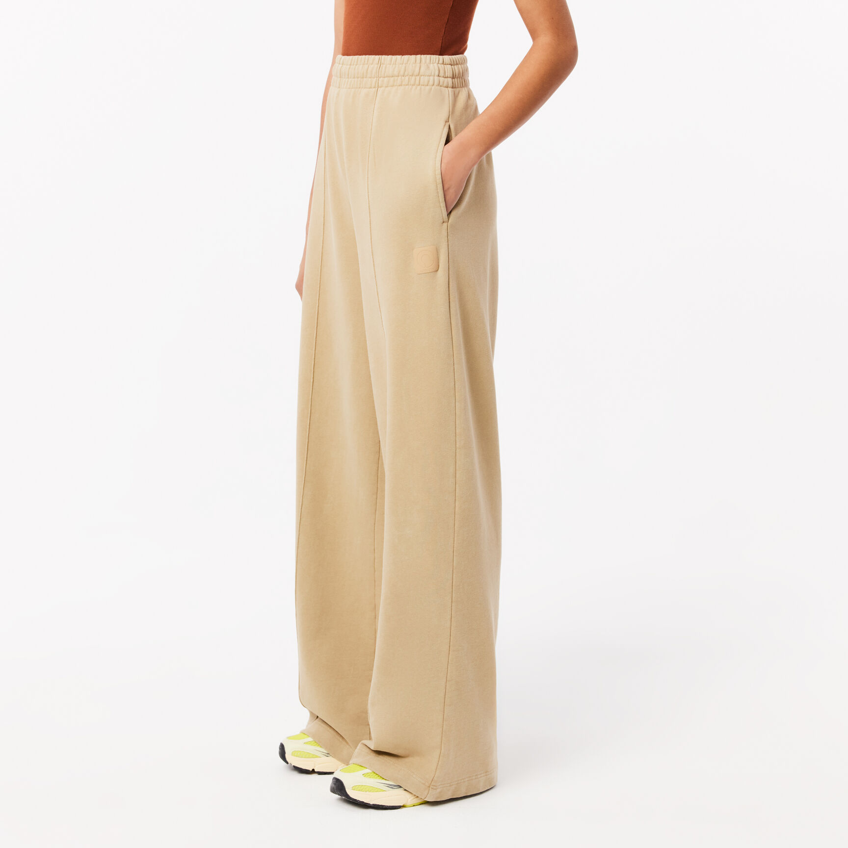 Wide Leg Badge Track Pants - XF2657-00-02S