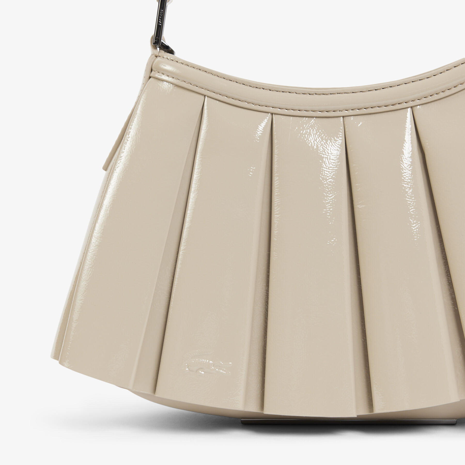 lacoste runway small patent leather lenglen purse