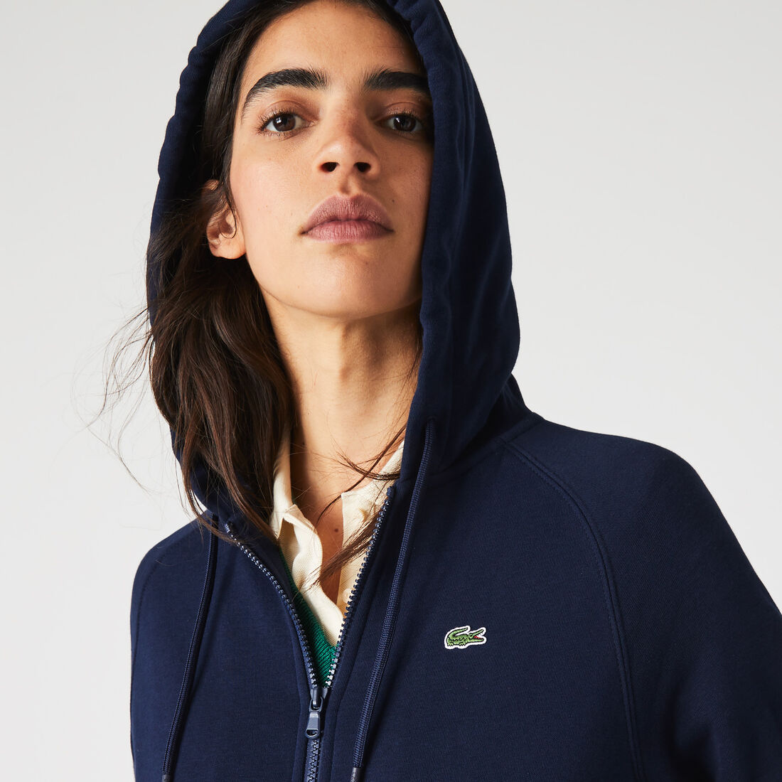 كنزة نسائية بغطاء للرأس مصنوعة من مزيج القطن الصوفي كنزة نسائية بغطاء للرأس مصنوعة من مزيج القطن الصوفي