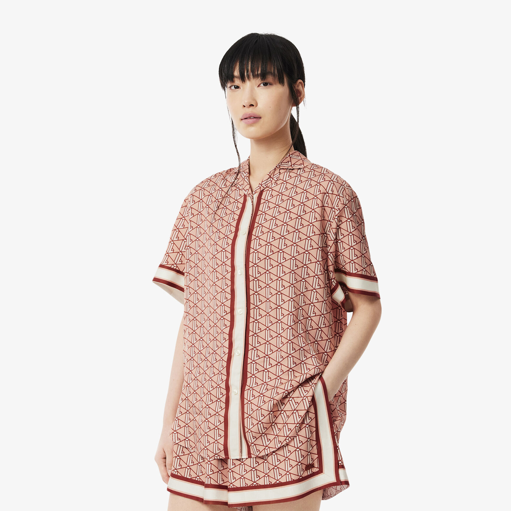 Oversized Monogram Print Shirt Oversized Monogram Print Shirt - CF0495-00-GIJ