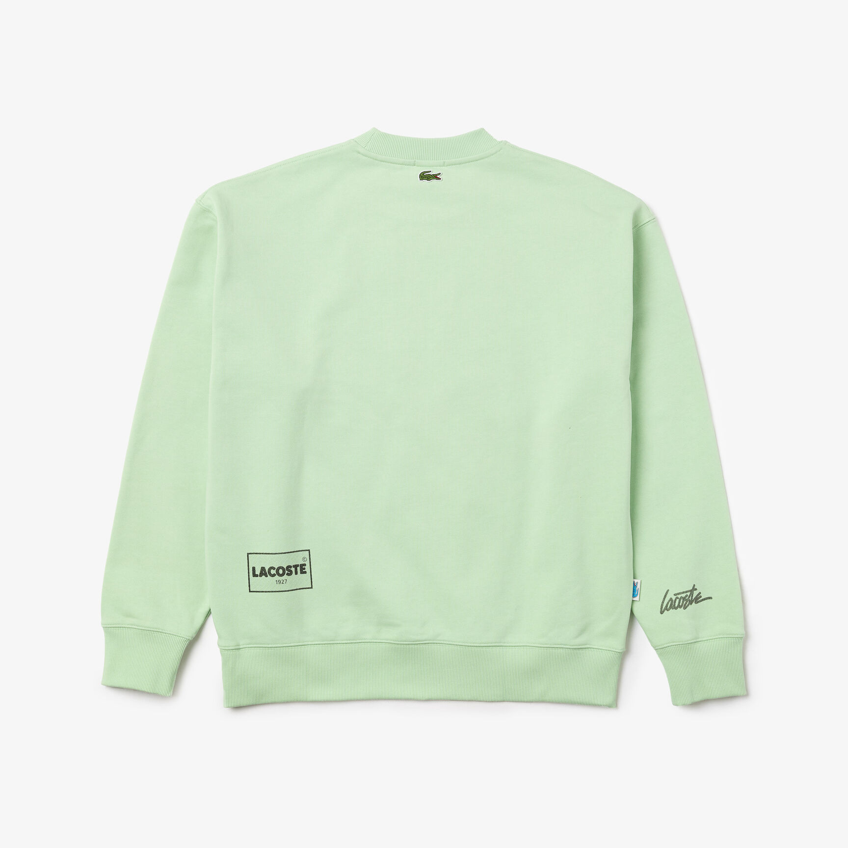 سويت شيرت كلاسيكي مطبوع قطن بقصة فضفاضة للجنسين مجموعة Lacoste L!VE