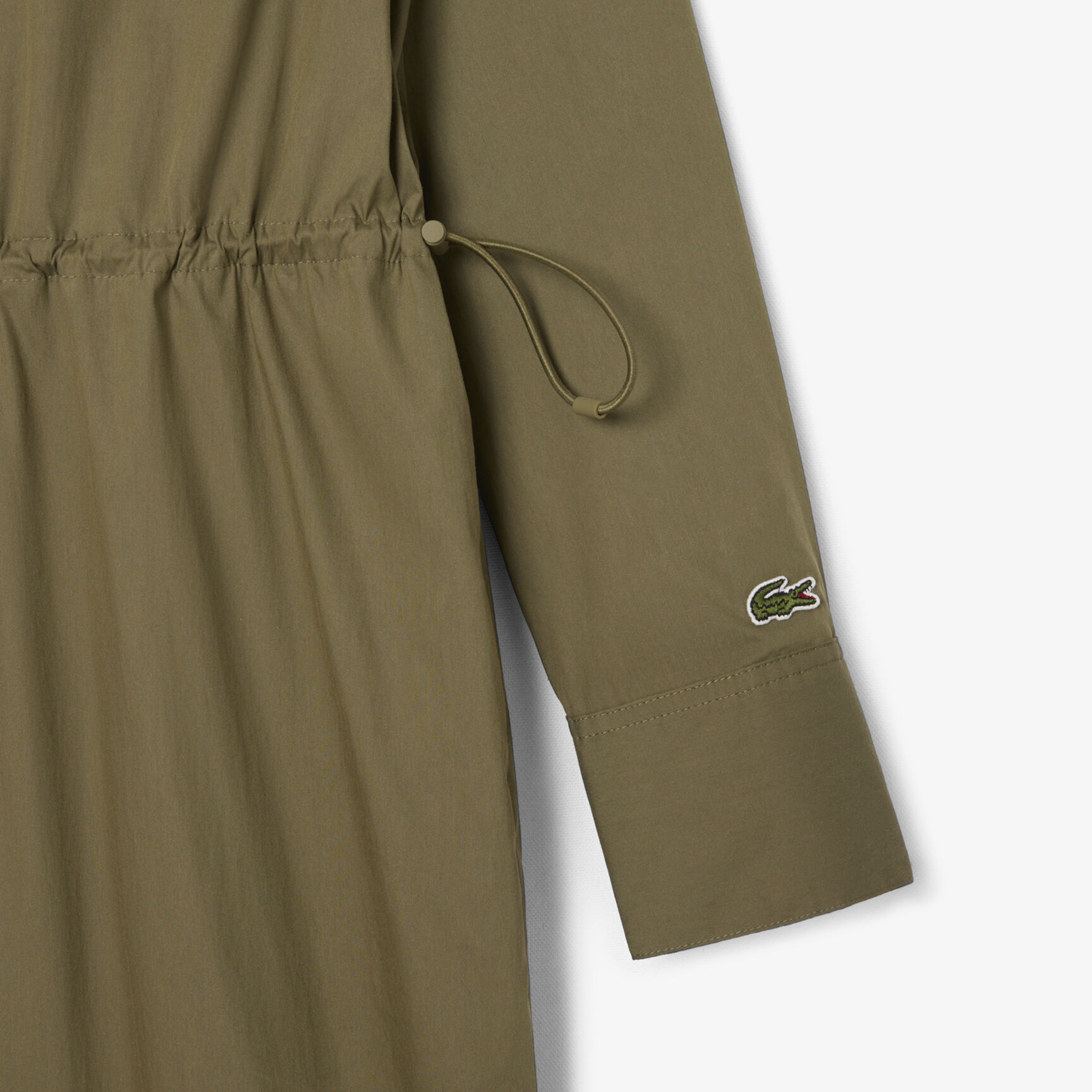 فستان قميص قطني كبير الحجم بسحاب أمامي Oversized Cotton Zip Front Shirt Dress - EF5317-00-E9F