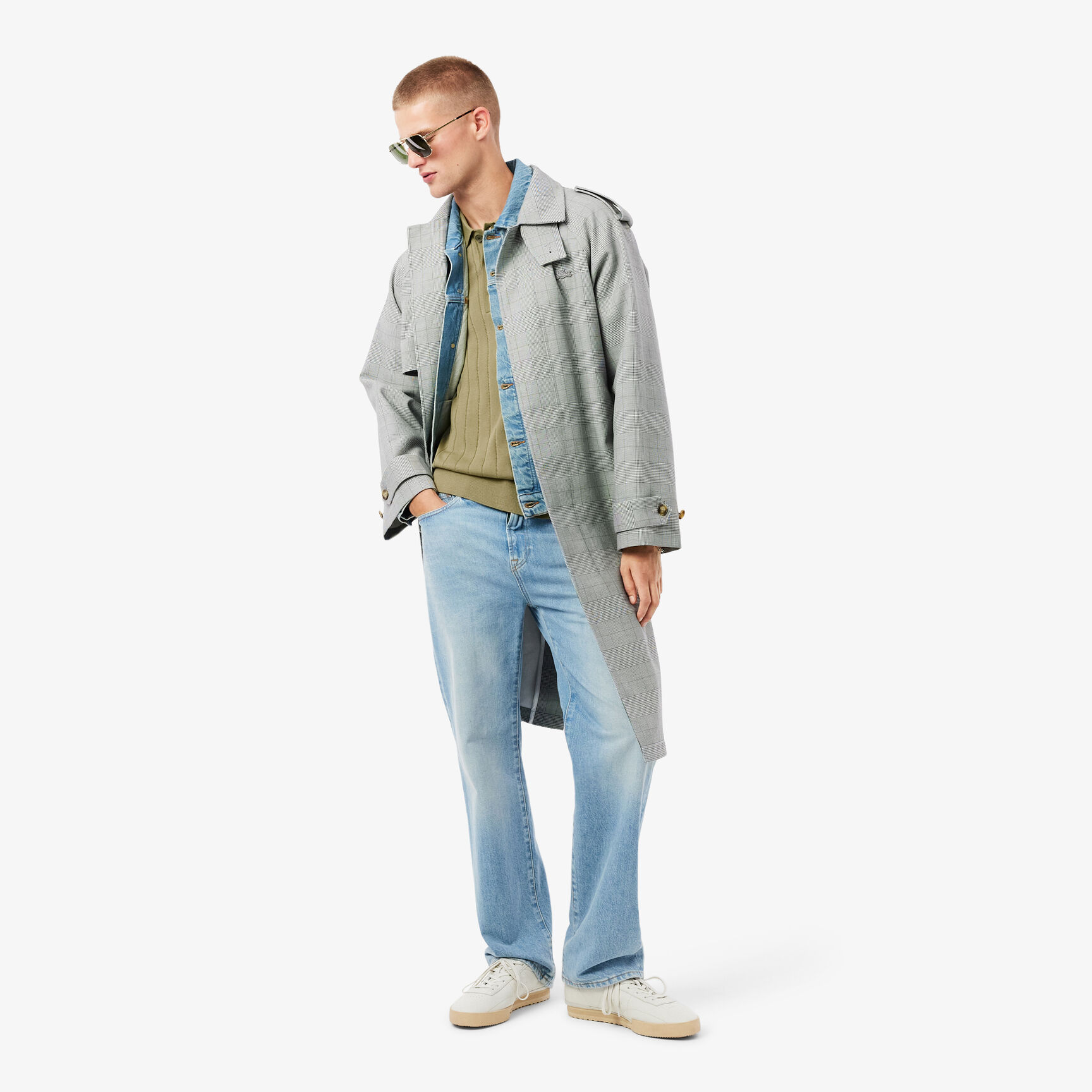 Fluid Ribbed Knit Polo Collar Sweater - AH5339-00-E9F