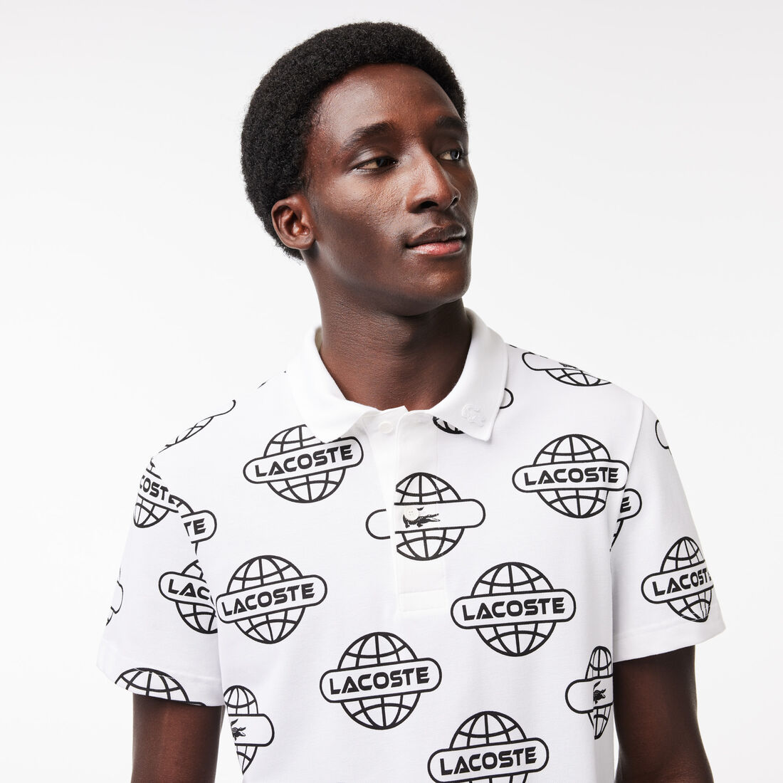 Globe Print Ultralight Pique Lacoste Movement Polo Shirt Globe Print Ultralight Pique Lacoste Movement Polo Shirt - PH1175-00-AU8