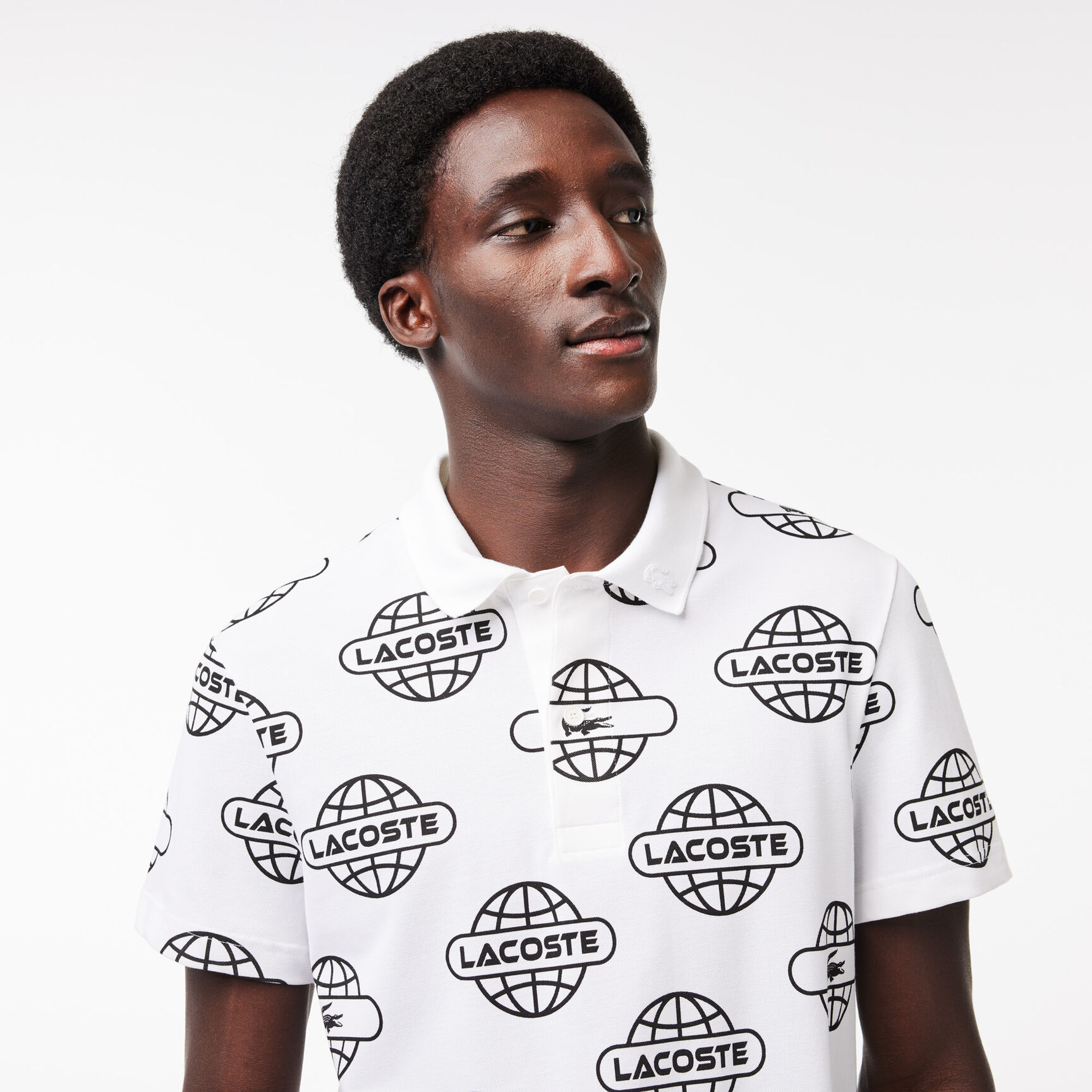 Globe Print Ultralight Pique Lacoste Movement Polo Shirt Globe Print Ultralight Pique Lacoste Movement Polo Shirt - PH1175-00-AU8