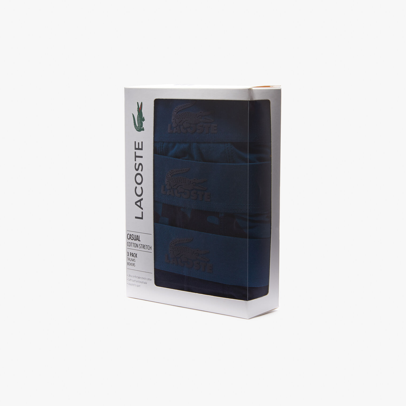 Men&rsquo;s Stretch Cotton Silicone Crocodile Trunk 3-Pack