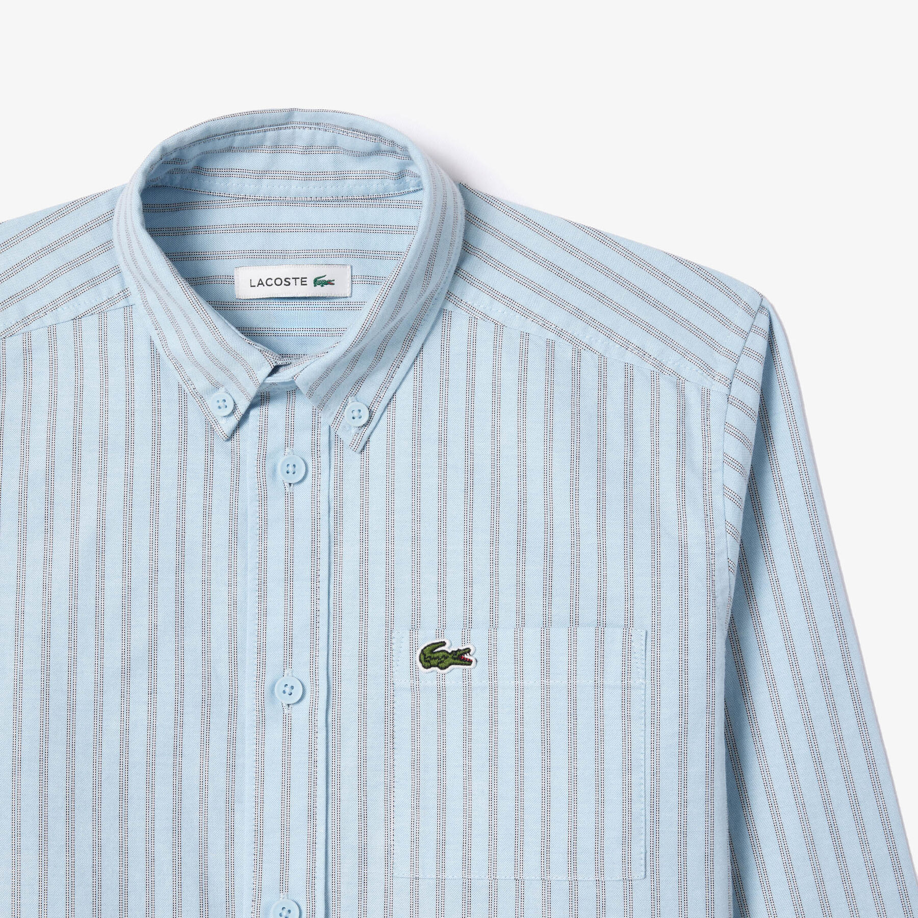 lacoste oxford breast pocket shirt