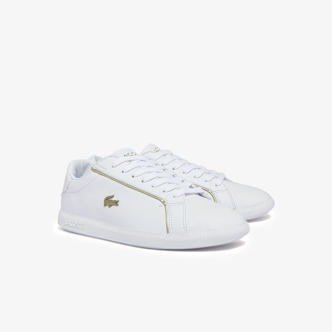 Women's Graduate Leather Metallic Detailing Trainers Women's Graduate Leather Metallic Detailing Trainers