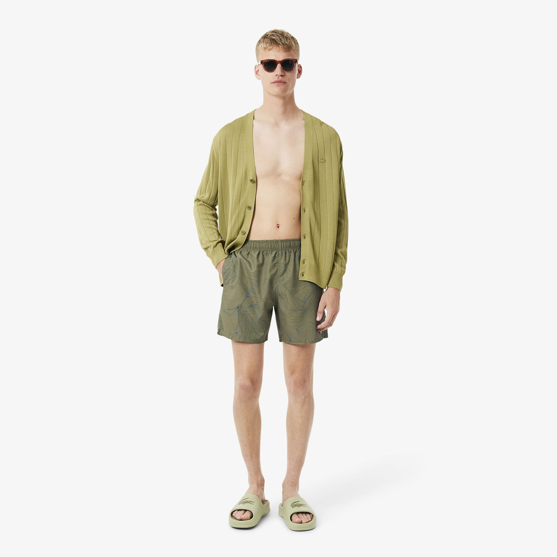 Mid Length Print Swim Trunks lacoste mid length print swim trunks