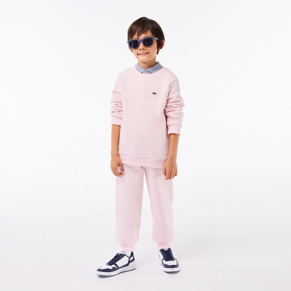 هودي فلانيل قطن مقسم بألوان للأطفال Kids' Lacoste Organic Cotton Flannel Sweatshirt - SJ5284-00-T03