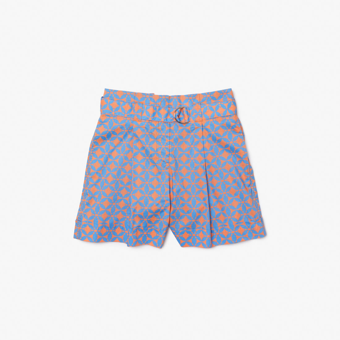 Women's High-Waisted Print Cotton Poplin Bermuda Shorts