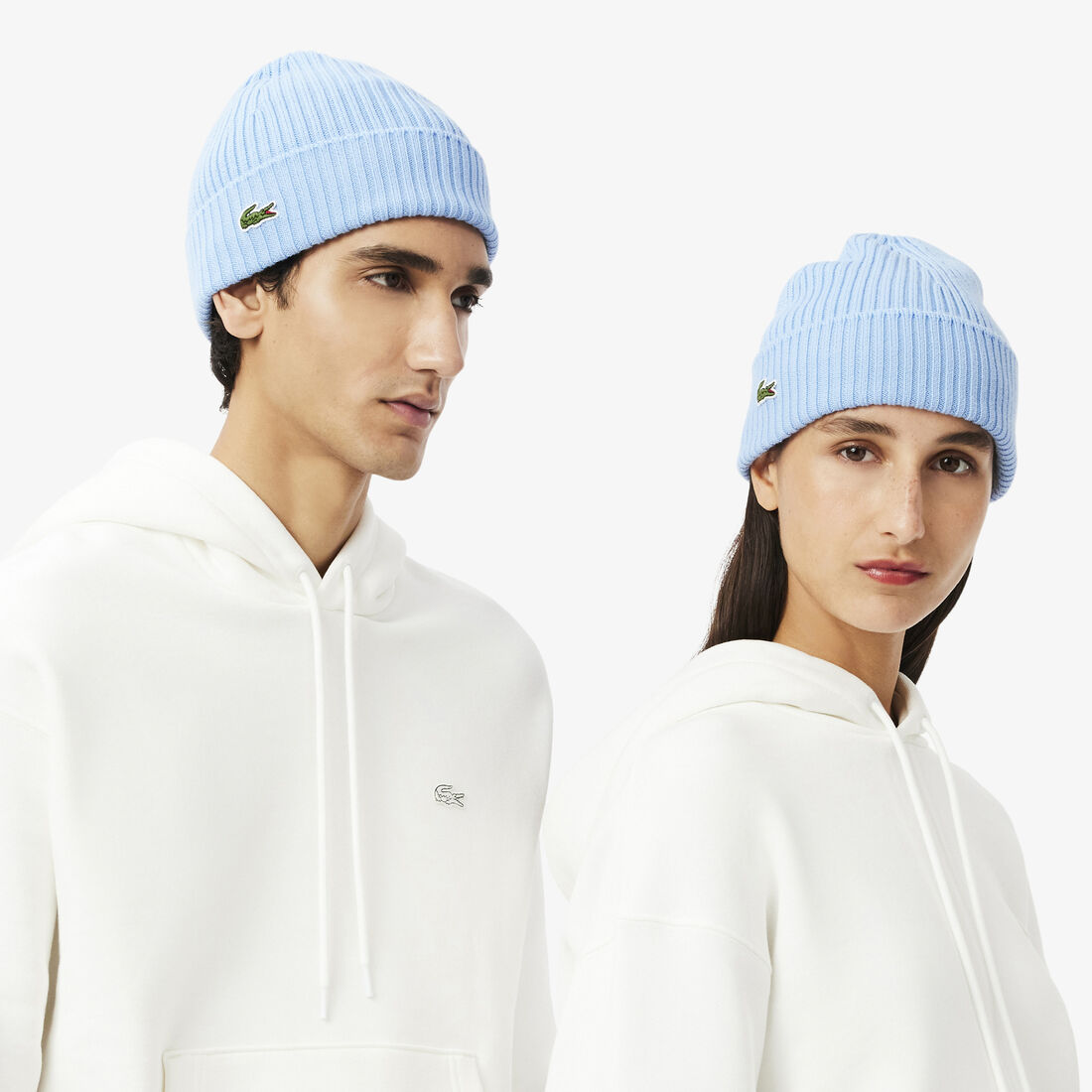 قبعة صوفية محبوكة مضلعة Rib Knit Brushed Wool Beanie - RB0001-00-HBP