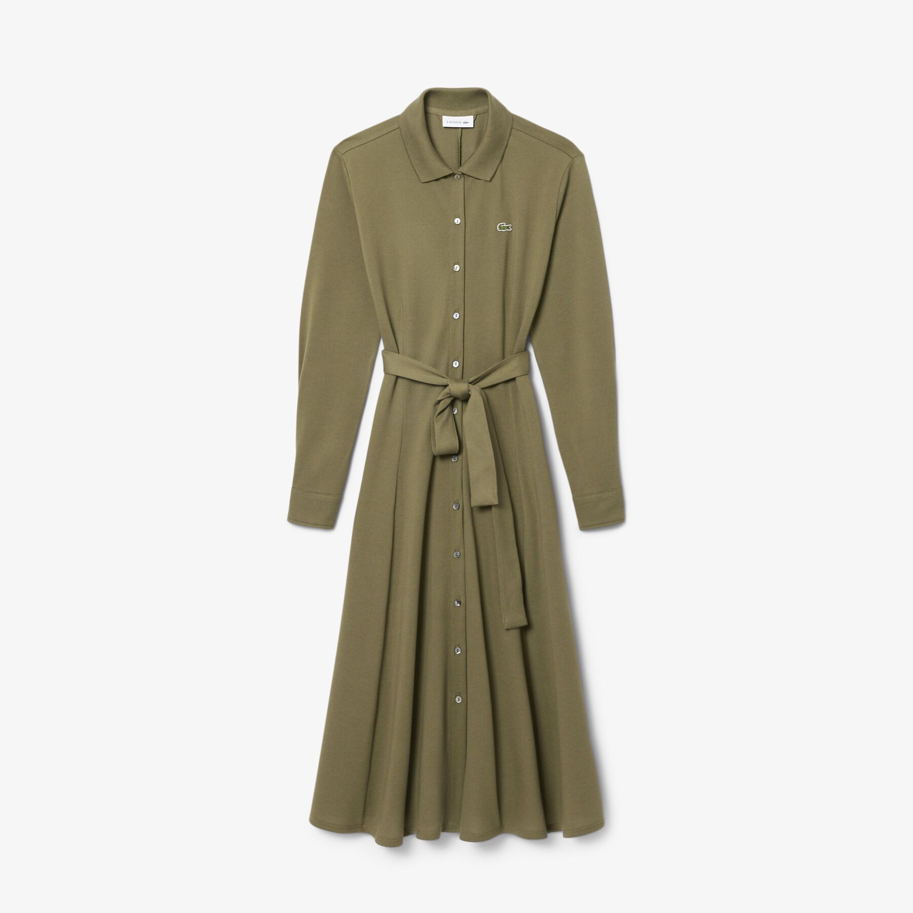 Polo Collar Belted Petit Pique Dress - EF5299-00-E9F