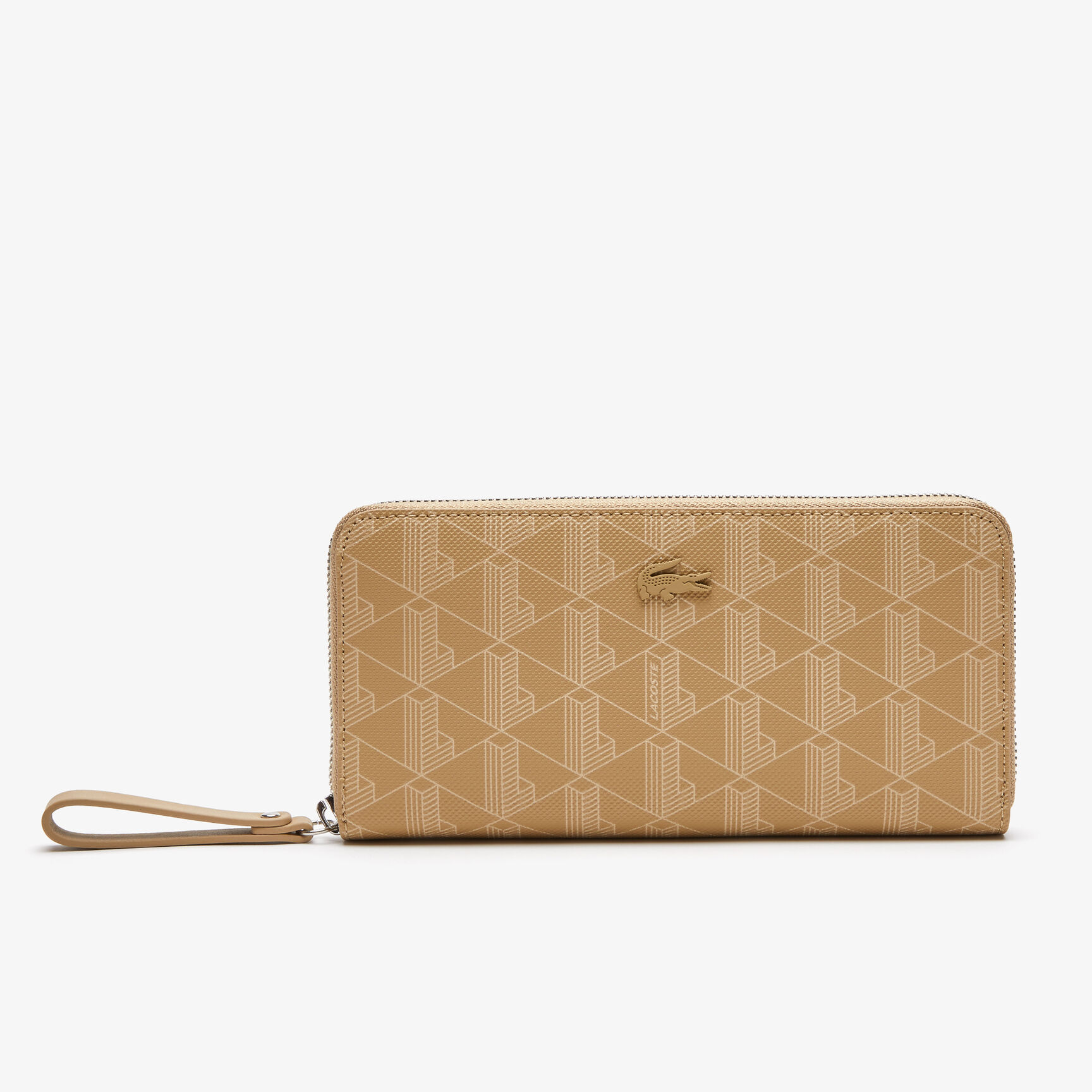 محفظة نسائية بسحاب وطبعة لاكوست مونوغرام Women's Lacoste Monogram Print Zip Wallet - NF3958DG-L01