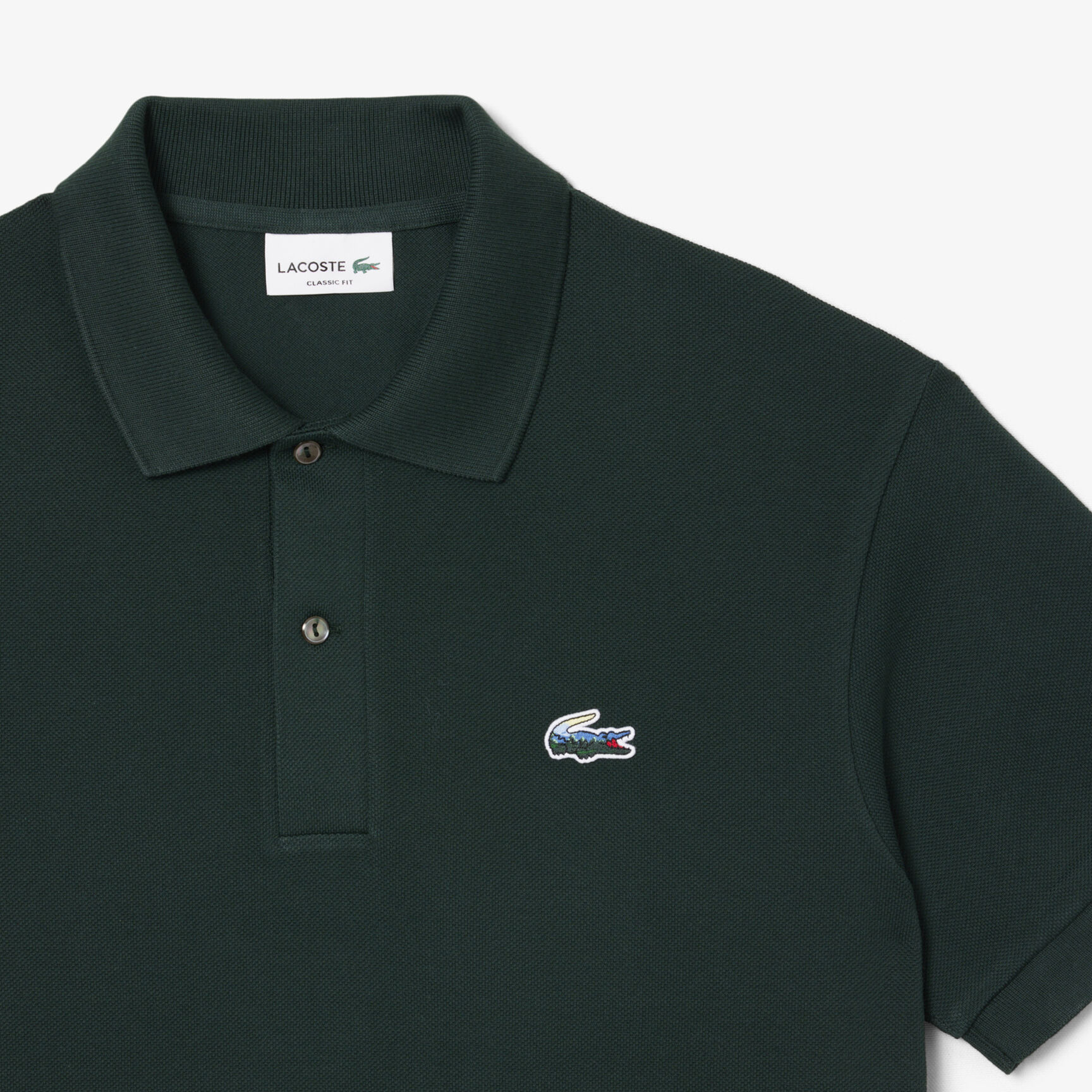 Classic Fit Landscape Crocodile Pique Polo Shirt - PH5881-00-YZP