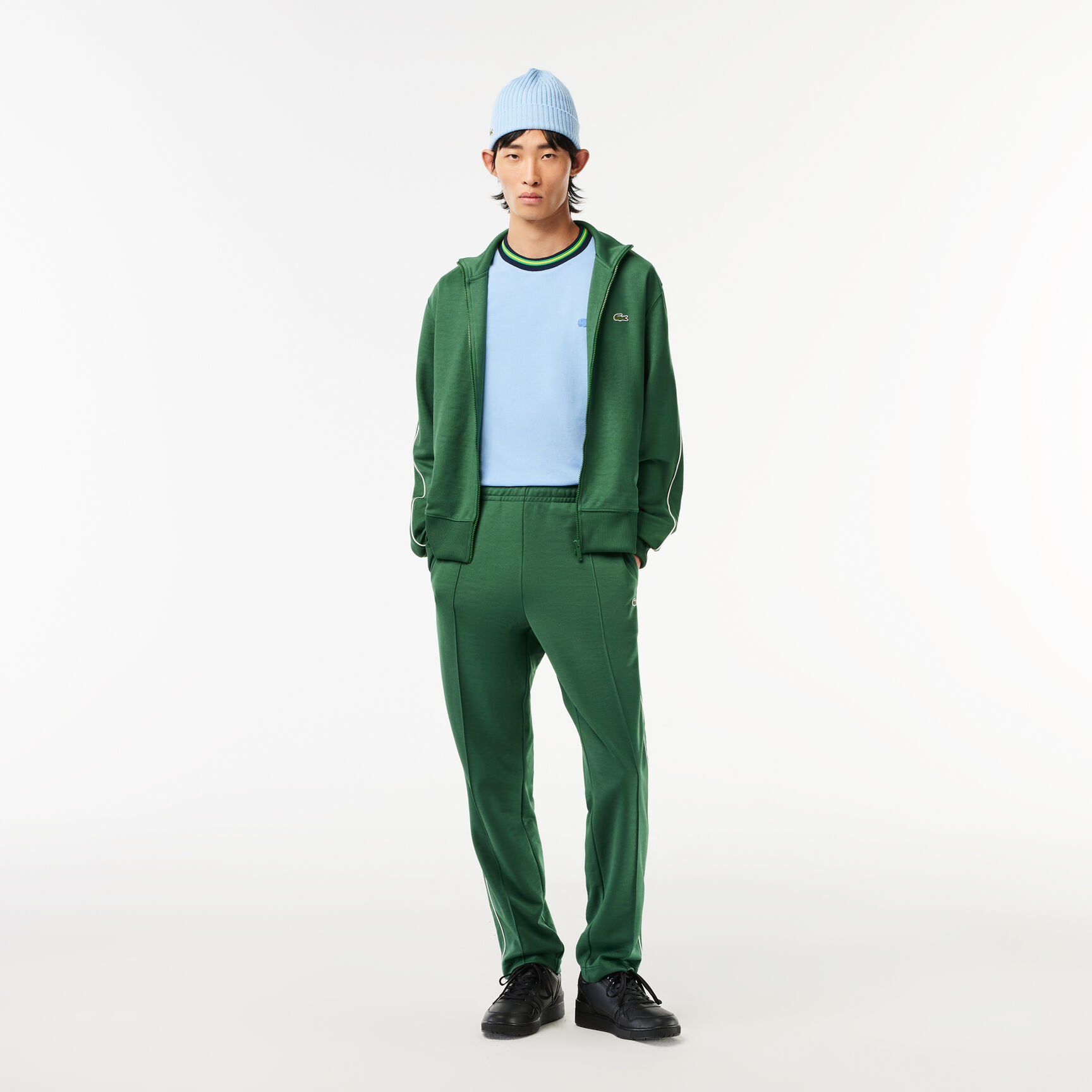 Stripe Collar Stretch Pique T-shirt - TH1131-00-HBP