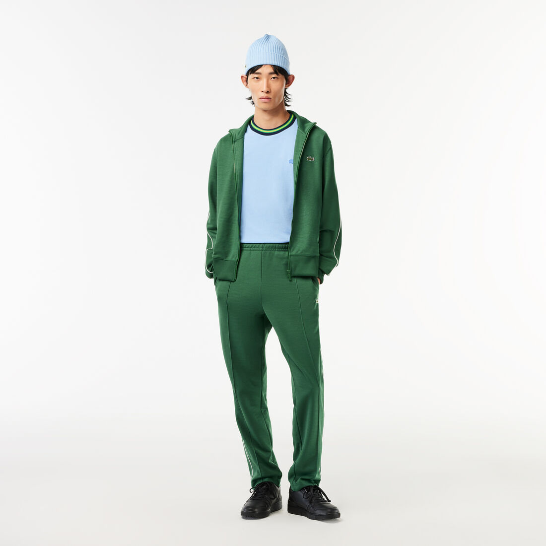 Stripe Collar Stretch Pique T-shirt Stripe Collar Stretch Pique T-shirt - TH1131-00-HBP