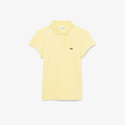 Scalloped Collar Pique Polo Shirt